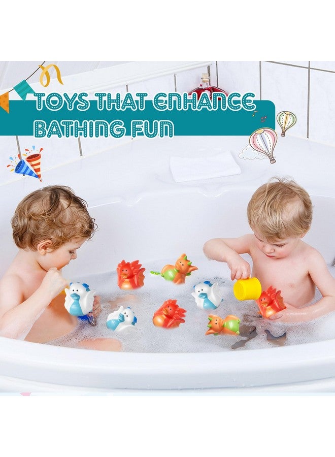 DEEKIN 24 Pcs Dragon Rubber Duck 2 Inch Rubber Ducks Cute Rubber Duck Bath Toy Small Duck Toy Floating Mini Ducks Bulk for Dragon Birthday Party Favor Gifts Summer Beach Pool Decorations, 3 Styles - Image 4