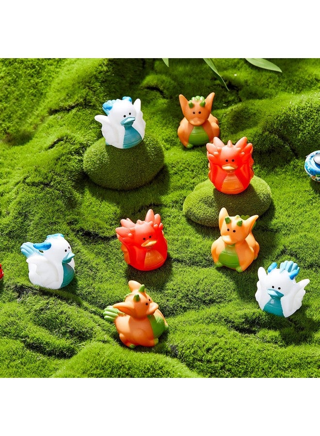DEEKIN 24 Pcs Dragon Rubber Duck 2 Inch Rubber Ducks Cute Rubber Duck Bath Toy Small Duck Toy Floating Mini Ducks Bulk for Dragon Birthday Party Favor Gifts Summer Beach Pool Decorations, 3 Styles - Image 3