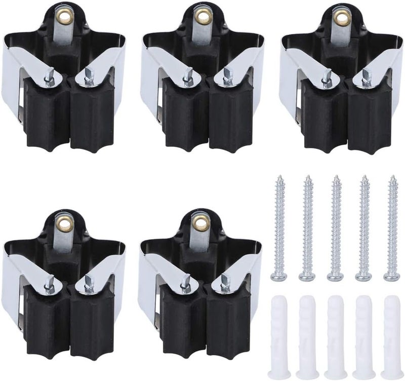 Storage Clip, Metal Resin Clamp for Mop Broom Hanger, Waterproof and - Proof - Durable Soft Fixture, Multi - Purpose Use for Kitchen and Bathroom - Image 1