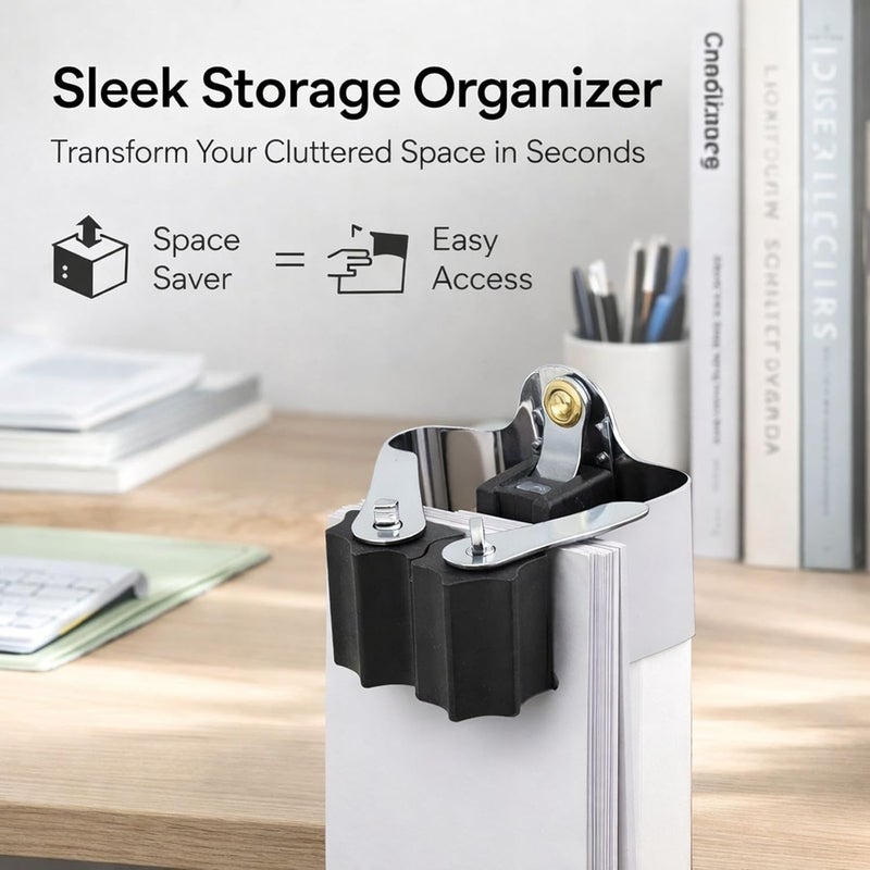 Storage Clip, Metal Resin Clamp for Mop Broom Hanger, Waterproof and - Proof - Durable Soft Fixture, Multi - Purpose Use for Kitchen and Bathroom - Image 3