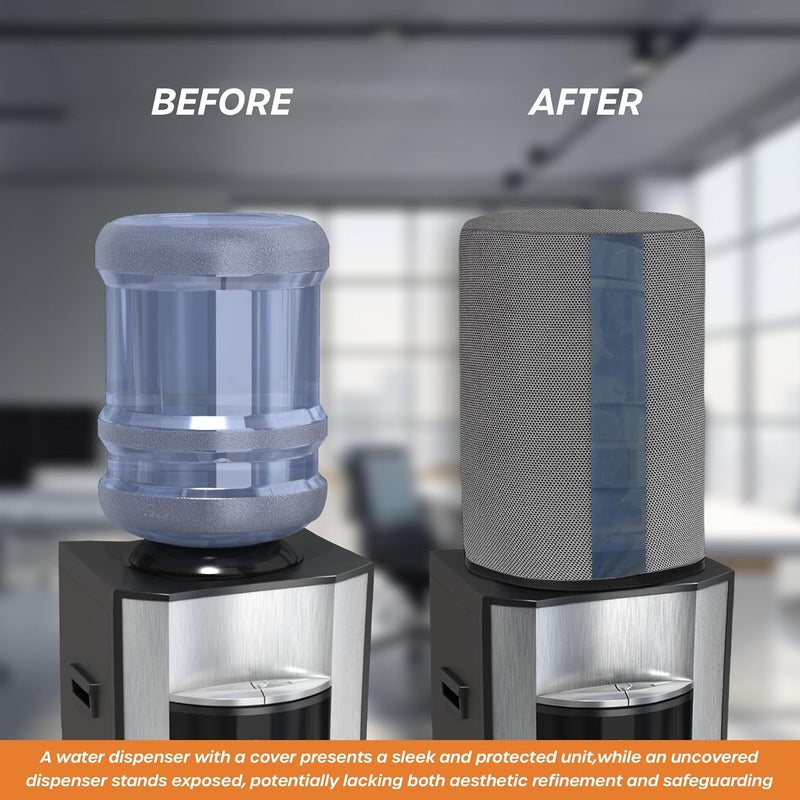 Cranique 20 ltr litre Water Dispenser Bottle Jar Cover with Transparent Strap Grey Pack of 3 - Image 5