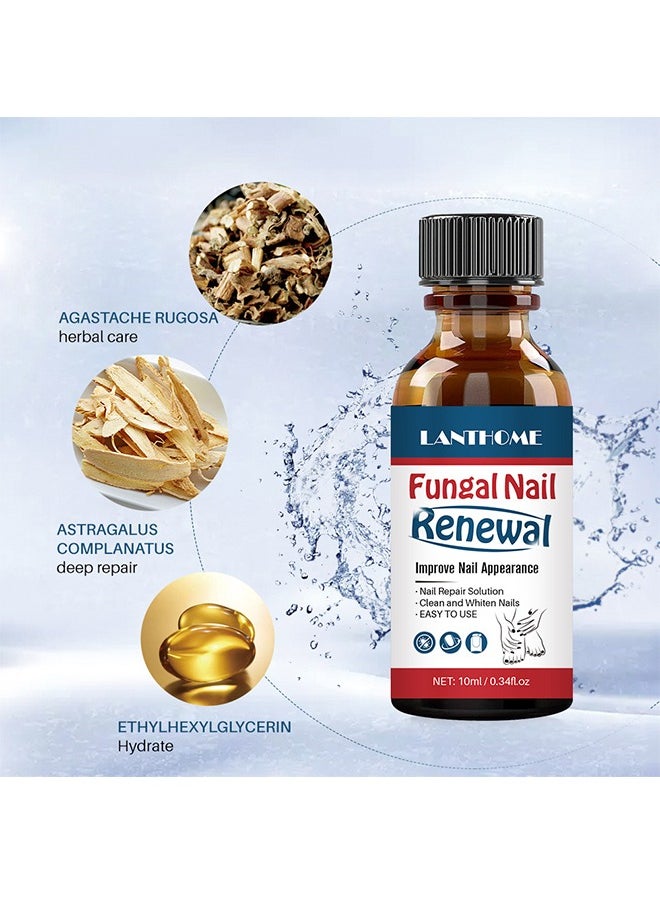 Lanthome Fungal Nail Renewal Improve Nail Appearance, Nail Repair Natural Nail Treatment Extra Strong Nail Solution Fix & Renew Damaged Broken Cracked & Discolored Nails Reduce Nail Thickening Keep Nails Stron  - Image 5