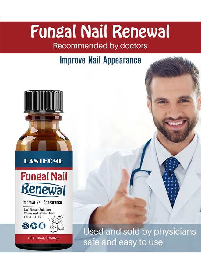 Lanthome Fungal Nail Renewal Improve Nail Appearance, Nail Repair Natural Nail Treatment Extra Strong Nail Solution Fix & Renew Damaged Broken Cracked & Discolored Nails Reduce Nail Thickening Keep Nails Stron  - Image 3