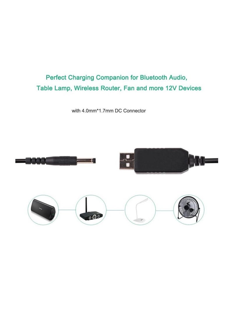 USB DC 5V to 12V Step Up Power Cable Power Supply USB Cable with DC Jack 5.5 x 2.1mm for Fan Led Light Router Speakers - Image 4