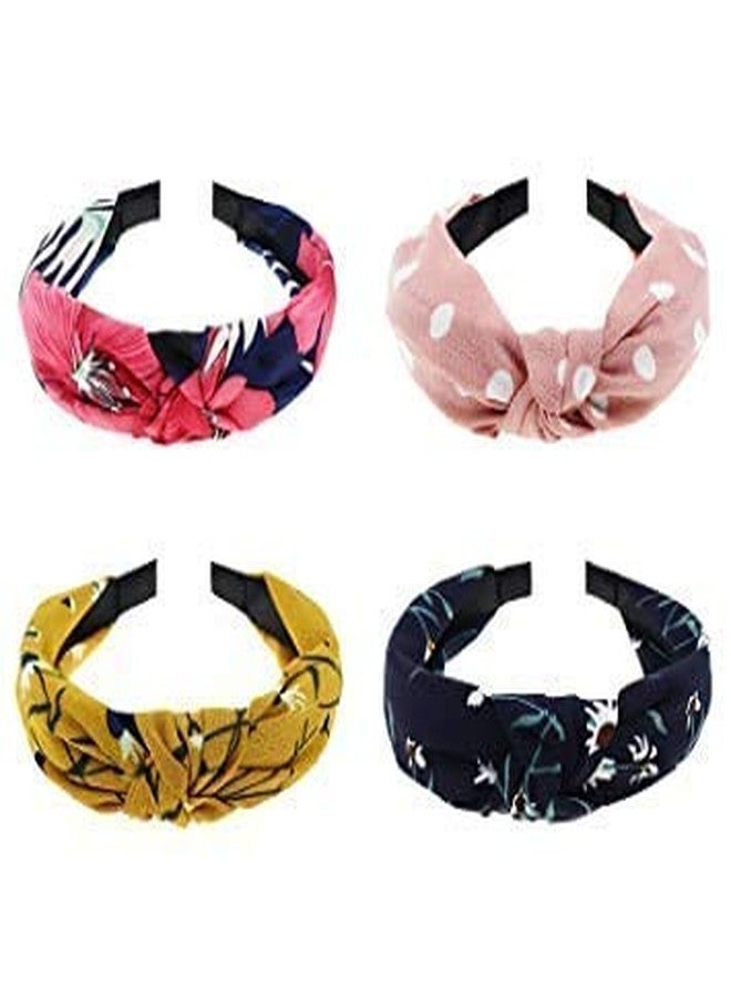 HRBS Headband For Girls Knot Hair Band For Women And Girls, Set Of 5, Multicolor_Cloth Color Fabric Multipurpose Hairbands, note- color & pattern may vary as per the stock. - Image 4