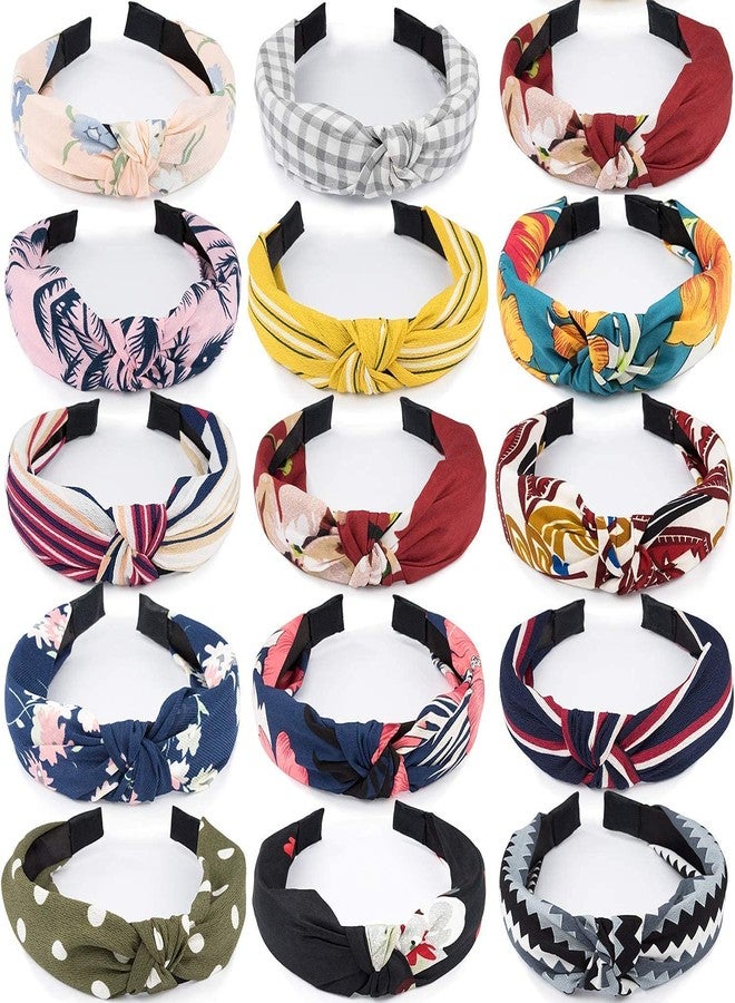 HRBS Headband For Girls Knot Hair Band For Women And Girls, Set Of 5, Multicolor_Cloth Color Fabric Multipurpose Hairbands, note- color & pattern may vary as per the stock. - Image 2