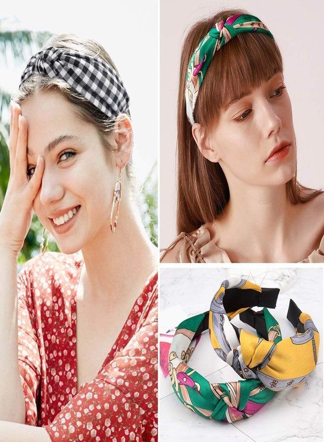 HRBS Headband For Girls Knot Hair Band For Women And Girls, Set Of 5, Multicolor_Cloth Color Fabric Multipurpose Hairbands, note- color & pattern may vary as per the stock. - Image 3