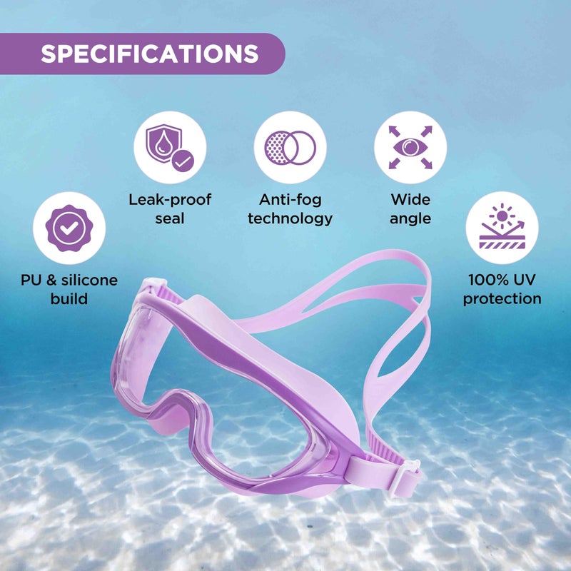 Endless EL1010 Premium Swimming Goggle with Anti-Fog and UV Protection | Purple | Stylish 180 Degree Wide View Glasses | Soft Silicone Gasket for Leak Proof | With Hard Case - Image 2