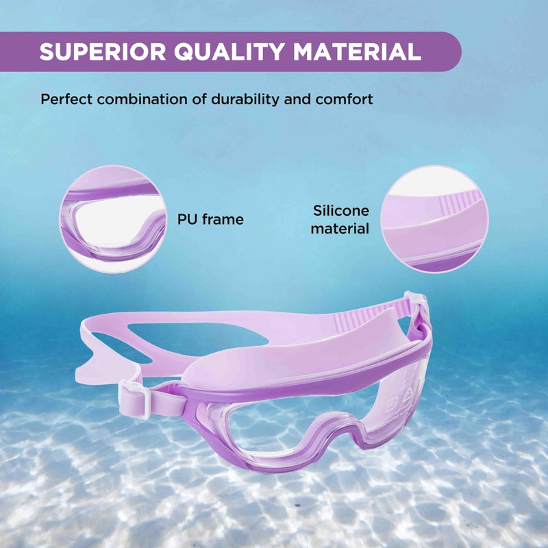 Endless EL1010 Premium Swimming Goggle with Anti-Fog and UV Protection | Purple | Stylish 180 Degree Wide View Glasses | Soft Silicone Gasket for Leak Proof | With Hard Case - Image 3