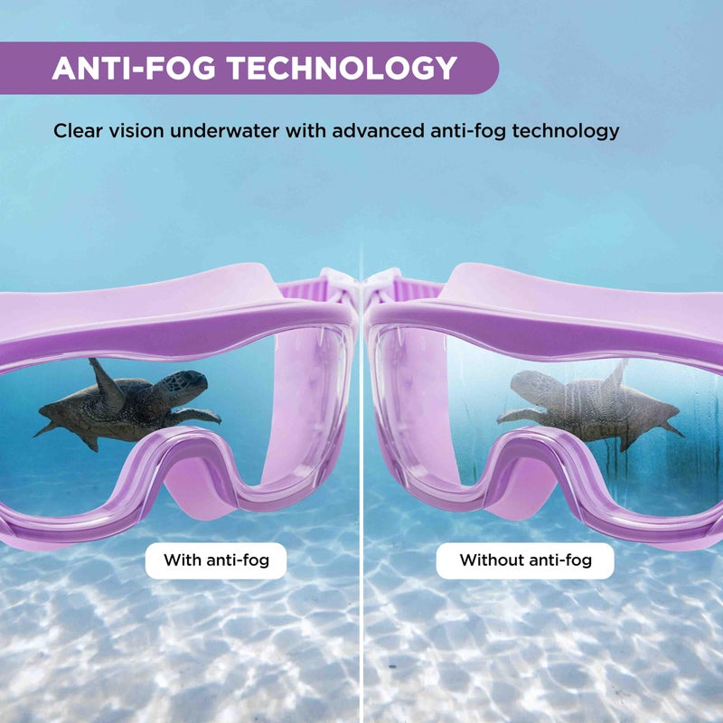 Endless EL1010 Premium Swimming Goggle with Anti-Fog and UV Protection | Purple | Stylish 180 Degree Wide View Glasses | Soft Silicone Gasket for Leak Proof | With Hard Case - Image 4