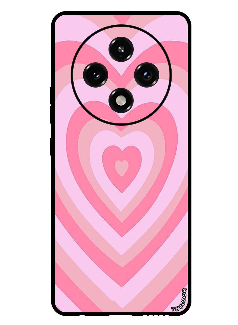 Theodor Protective Case Anti Scratch Shock Proof Bumper Cover For Oppo A3 Pro Pink Heart - Image 1
