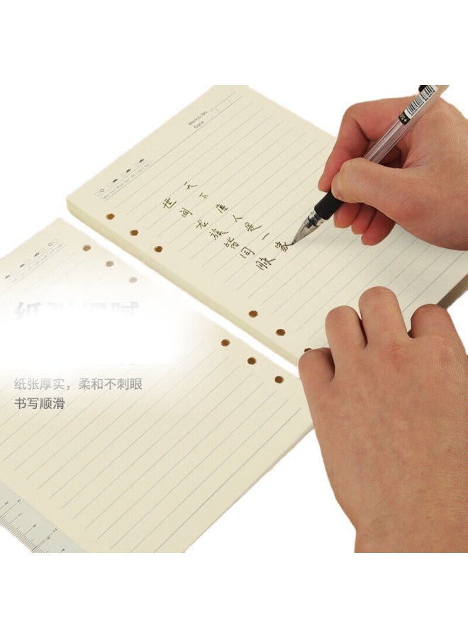 Tango B5 Loose-Leaf Refill Paper With Ruled Lines, Thickened 100G, Suitable For 9-Hole Loose-Leaf Notebooks, For Postgraduate Entrance Exam Error Correction, Homework, Notes, Meeting Minutes, Universal Replacement Refills, 92 Sheets, Pack Of Five - Image 3