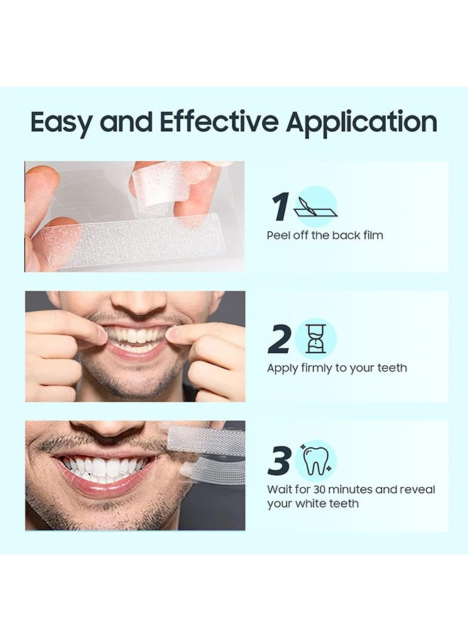5D White Teeth Whitening Strips, For Reduce Teeth Sensitive, Teeth Whitener Clean Teeth Safely, Effectively Remove Coffee, Tobacco Stains, Professional And Safe White Strips (7 Sets)