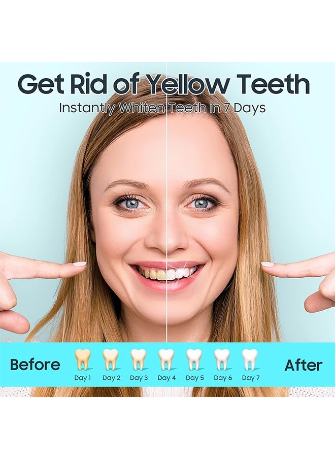 5D White Teeth Whitening Strips, For Reduce Teeth Sensitive, Teeth Whitener Clean Teeth Safely, Effectively Remove Coffee, Tobacco Stains, Professional And Safe White Strips (7 Sets)