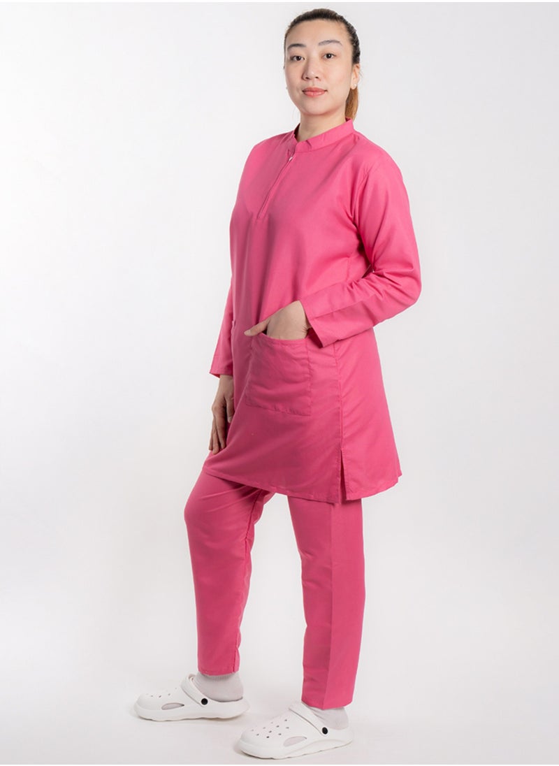 abshir - Housemaid uniform 3/4sleeve with zipper - Image 1