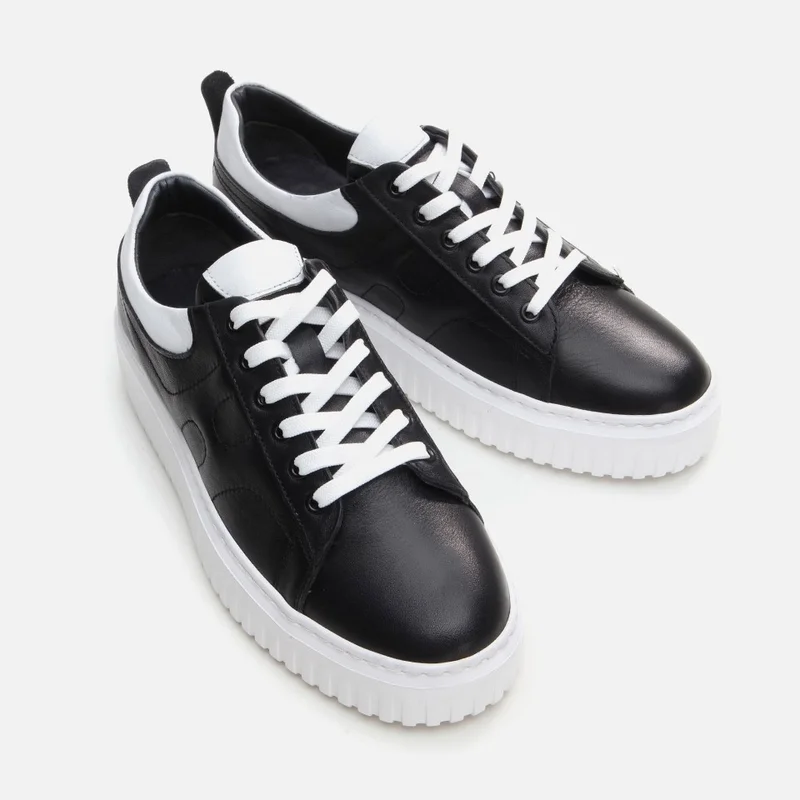 Hotiç 02AYH296300A100 GENUINE Leather Black Men's Casual Shoes