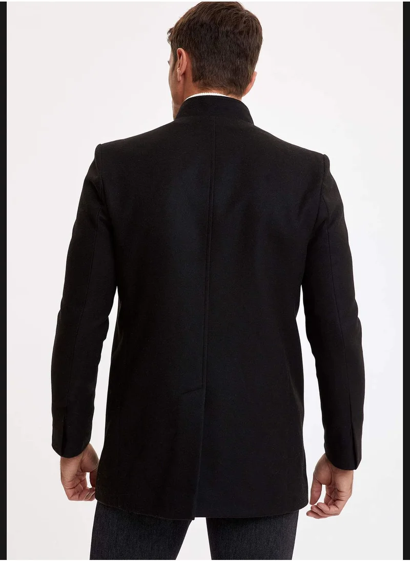 DeFacto Man Slim Fit Stand- Up Collar Coat/Parka