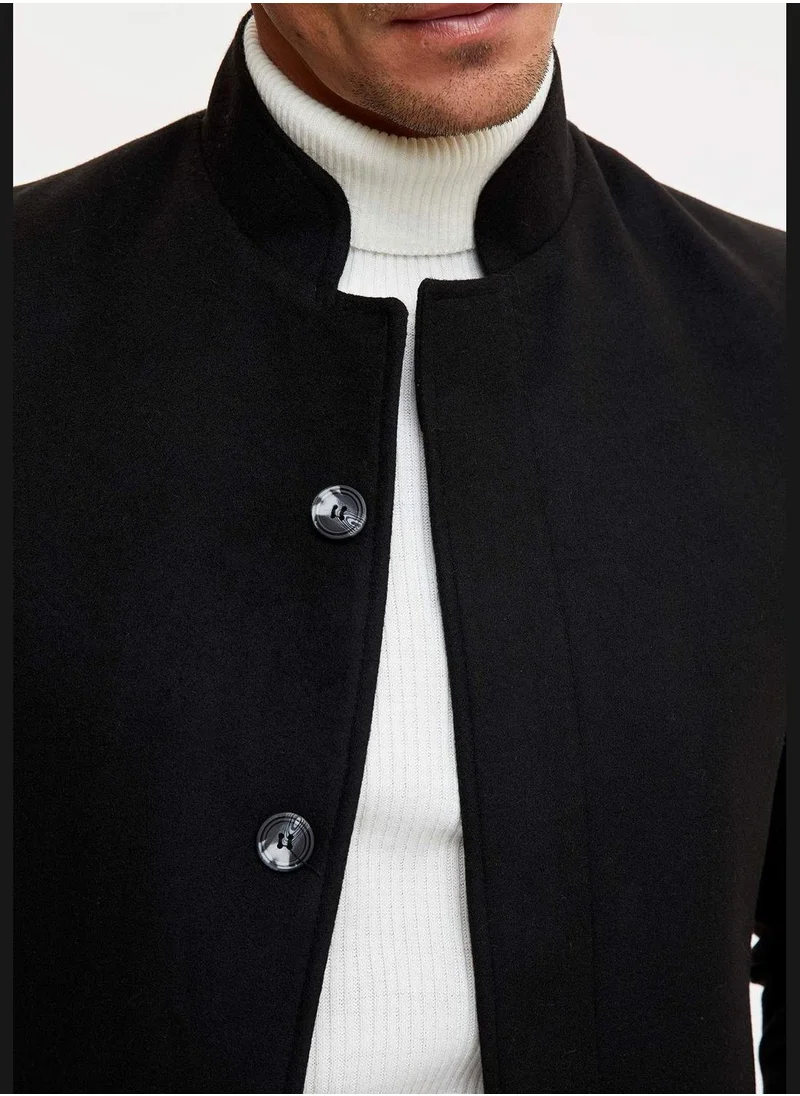DeFacto Man Slim Fit Stand- Up Collar Coat/Parka