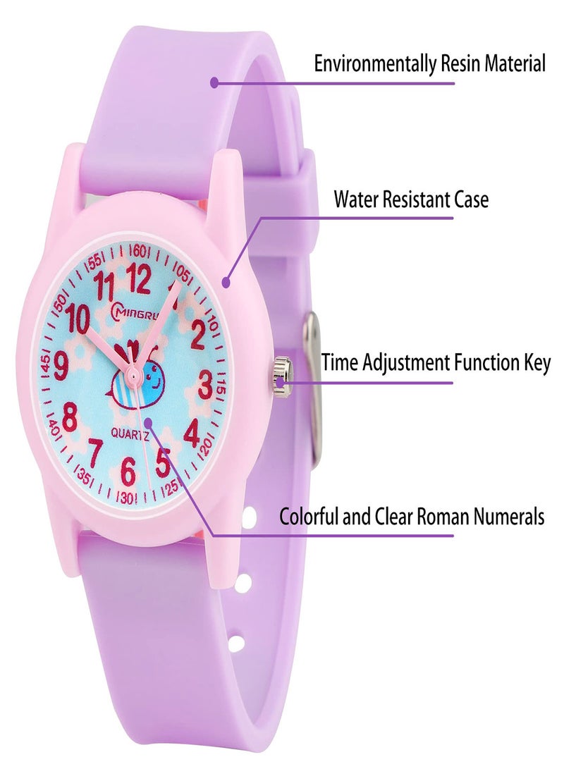 KASTWAVE Kids Watch Waterproof Quartz Stone Kids Analog Watch Easy Study Time and Reading Teaching Tool Watch Analog for Boys Girls Student Children Gift Kids Watch 3-12 Years Old  - Image 5