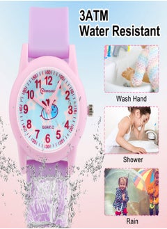 KASTWAVE Kids Watch Waterproof Quartz Stone Kids Analog Watch Easy Study Time and Reading Teaching Tool Watch Analog for Boys Girls Student Children Gift Kids Watch 3-12 Years Old  - Image 2
