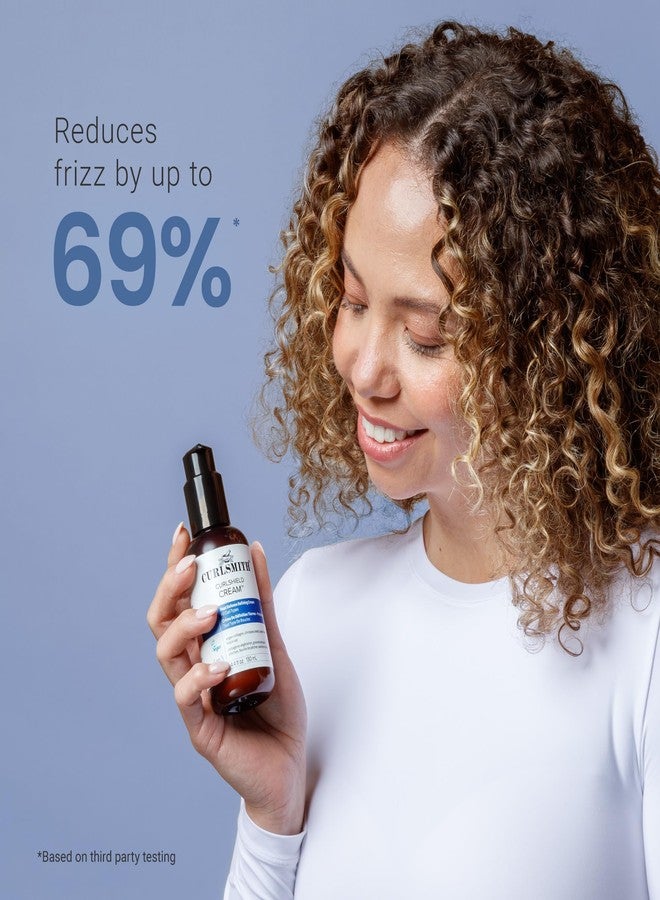 CURLSMITH CurlShield Cream - Multi-Benefit Heat Protection Cream, For Dry Styling - For All Curls, Coils & Waves (4.4 oz) - Image 3