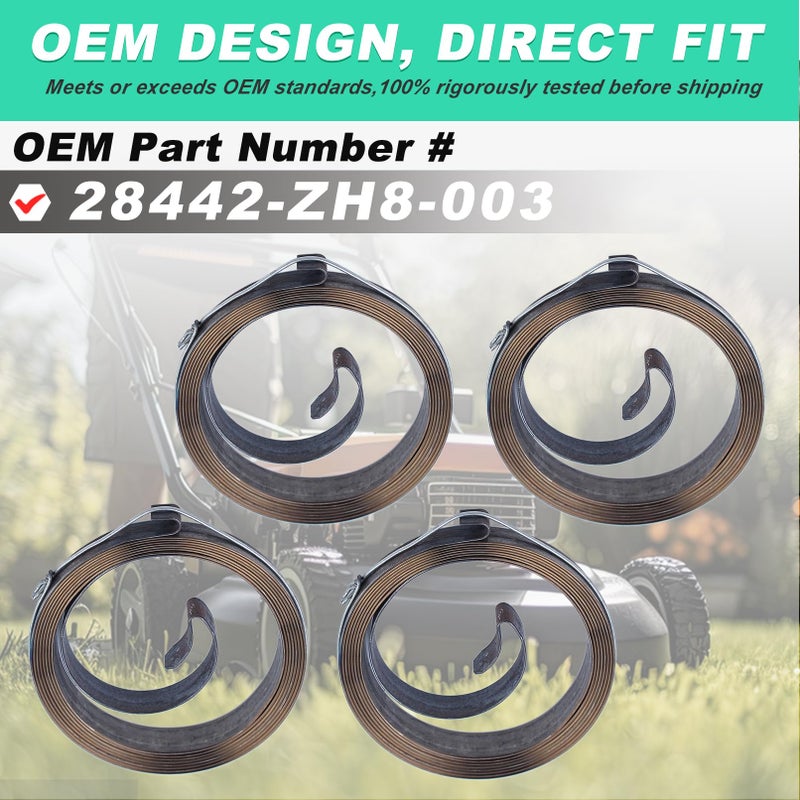 Adefol 4pcs Recoil Starter Spring for Hond GX160 GX200 GX120 168F 170F Engine 28442-ZH8-003 - Image 5