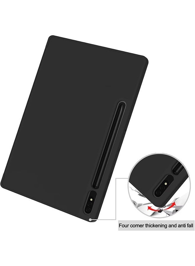 GENNEXT Flip Case Cover for Samsung Galaxy Tab S10 FE+/S10 FE Plus 2025 Released 13.1 Inch, Smart Cover Stand Hard Shell Auto Sleep/Wake UP with Pencil Holder for Galaxy Tab S10FE+ - Black - Image 2