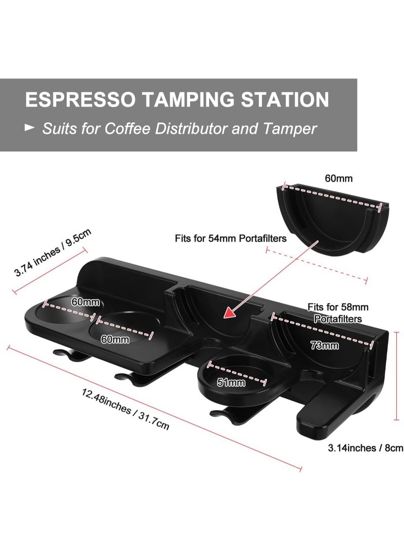 فورتي حامل دك الإسبريسو، منظم محطة القهوة المثبتة على الحائط، موزع القهوة ومدك 54 مم، حامل فلتر القهوة، رفوف الحائط، منظم ملحقات الإسبريسو، رف للبار والمنزل والمكتب - Image 2