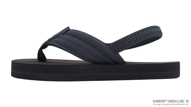 Rainbow Sandals Kid's Grombow's Soft Top Rubber w/Neoprene Strap, Navy, Kid's 09-10 w/backstrap B(M) US - Image 2