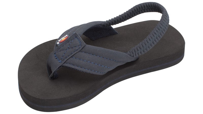 Rainbow Sandals Kid's Grombow's Soft Top Rubber w/Neoprene Strap, Navy, Kid's 09-10 w/backstrap B(M) US - Image 1