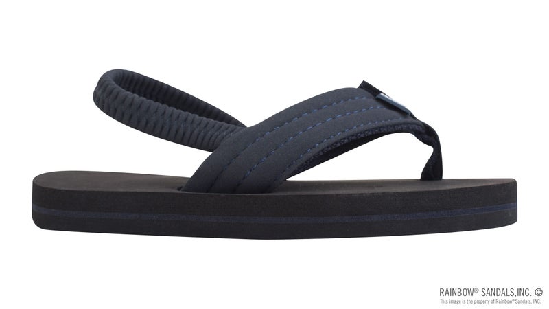 Rainbow Sandals Kid's Grombow's Soft Top Rubber w/Neoprene Strap, Navy, Kid's 09-10 w/backstrap B(M) US - Image 4