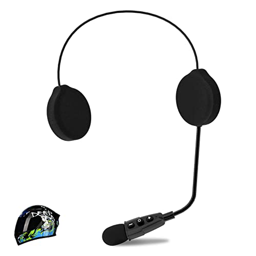 EJEAS E1+ Motorcycle Helmet Bluetooth 5.1 Headset, Hands-Free Motorcycle Bluetooth Communication System Headset with CVC Noise Reduction Function/3D Sound Effect/Automatic Answering - Image 1