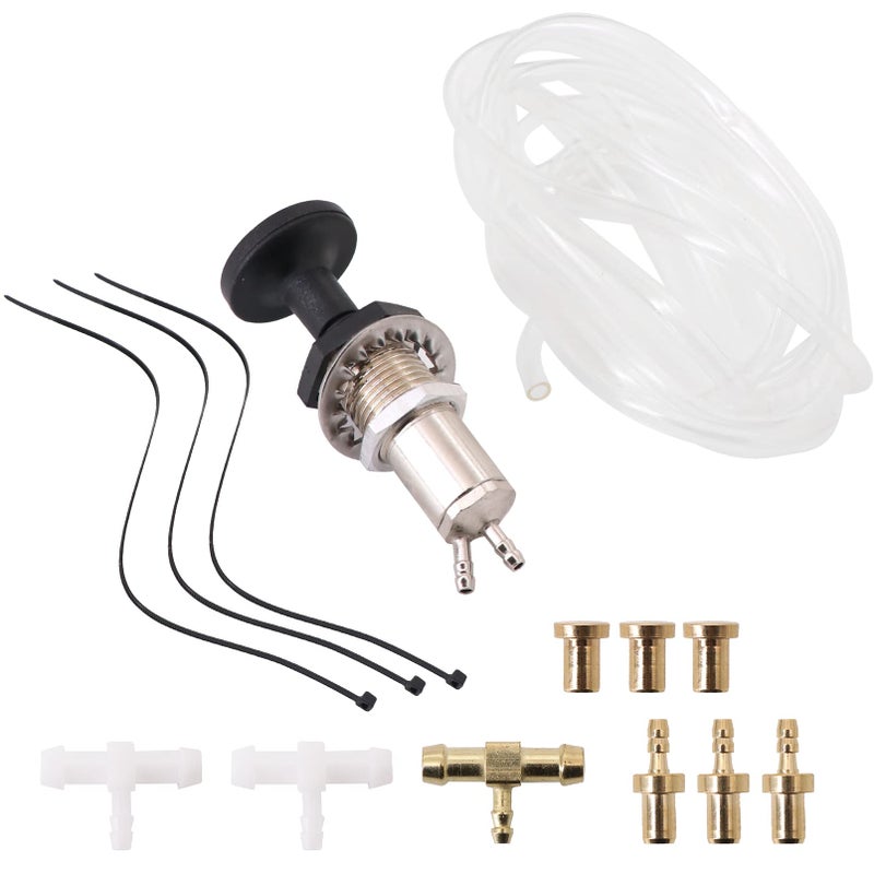Tektall Single Dual Triple Carburetor Fuel Primer Plunger Pump Kit for SeaDoo Yamaha Kawasaki Polaris models with Mikuni Carbs