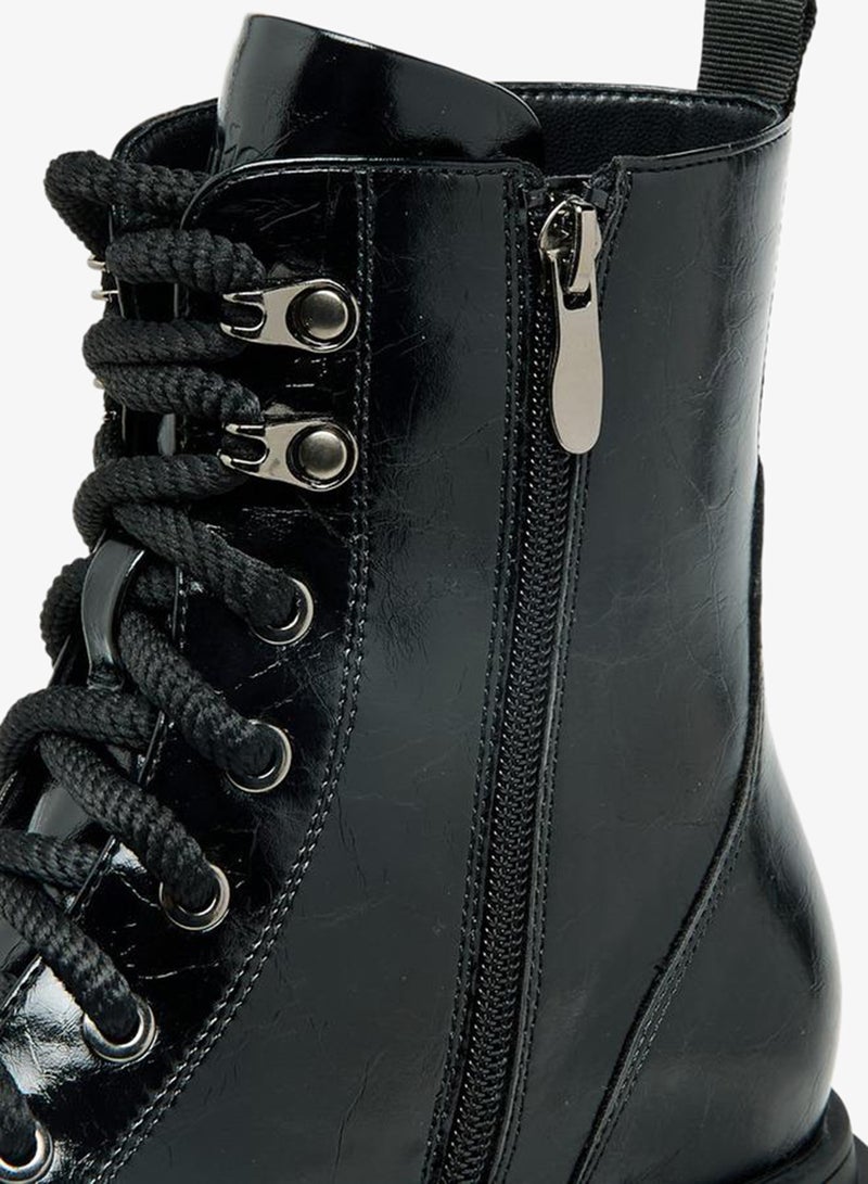MISSY Women Zip Closure High Ankle Boots - Image 5