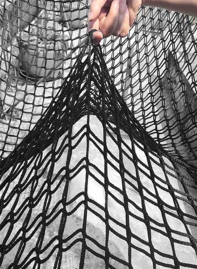 Jalunth Kids Playground Play Safety Net - Climbing Cargo Net Treehouse Accessories Outdoor Equipment Set Double Layers Heavy Duty Backyard Net Bridge for Tree House Tree Fort Back Yard (6.5' x 9.8') - Image 5