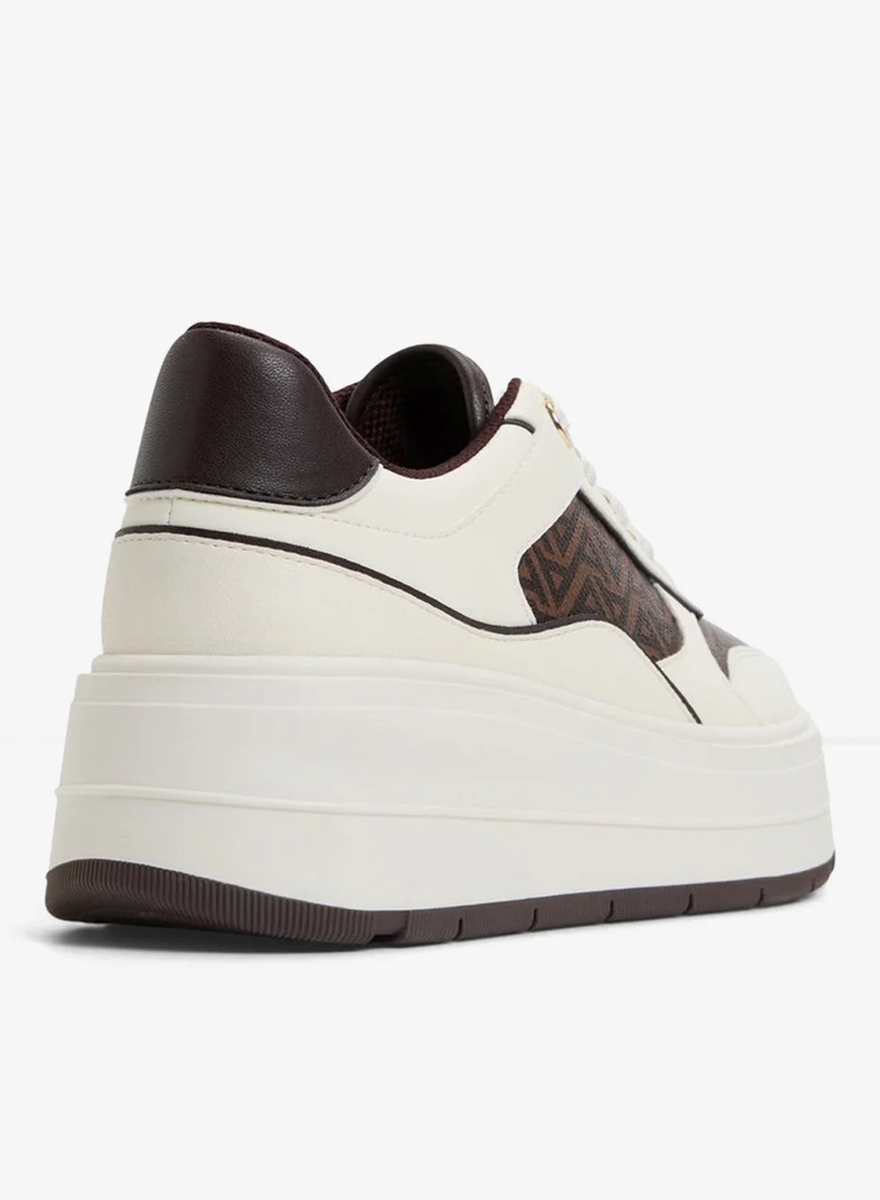 ALDO  WHALLIAN Monogram Platform Sneakers for Women | Best Price UAE
