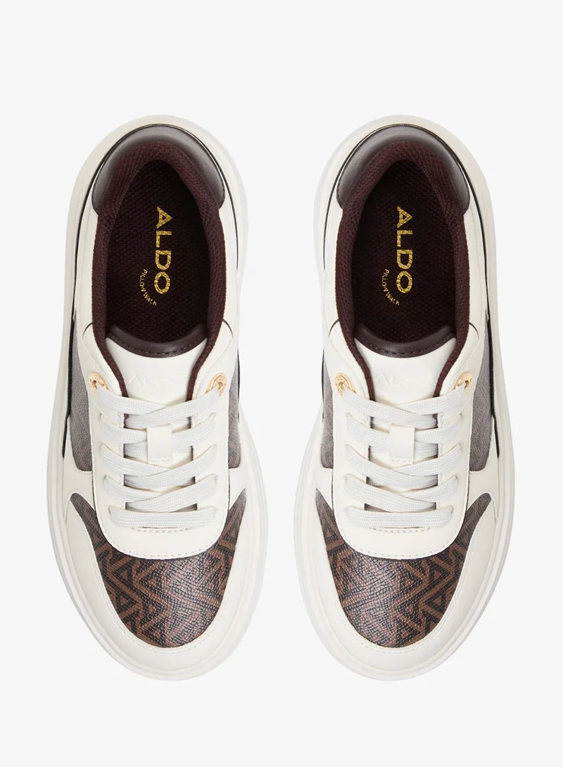 ALDO  WHALLIAN Monogram Platform Sneakers for Women | Best Price UAE