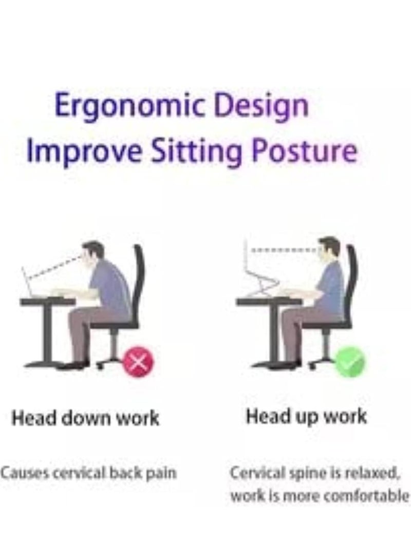 ELTRAZONE Adjustable Aluminum Laptop Stand, Portable & Foldable Cooling Riser for MacBook, HP, Dell, Sony, & More - Image 4