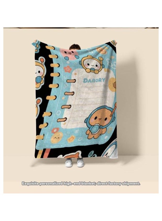 general Children's or student cartoon flannel thin blanket (warm and comfortable, suitable for sleep, games) 100cm*150cm - Image 1