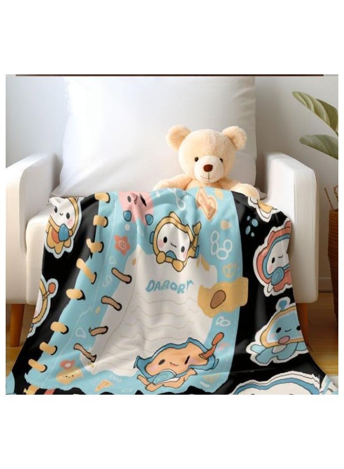 general Children's or student cartoon flannel thin blanket (warm and comfortable, suitable for sleep, games) 100cm*150cm - Image 5