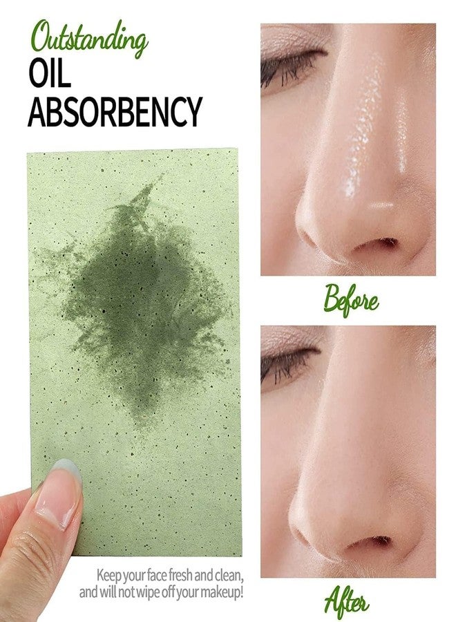 ARLICODECK Green Tea Infused Premium Oil Blotting Sheets - 100 Pcs Thick Facial Blotting Papers for Oily Skin, Acne Control, and Makeup-Friendly Shine Control- penser Pack for Women and Men - Image 2