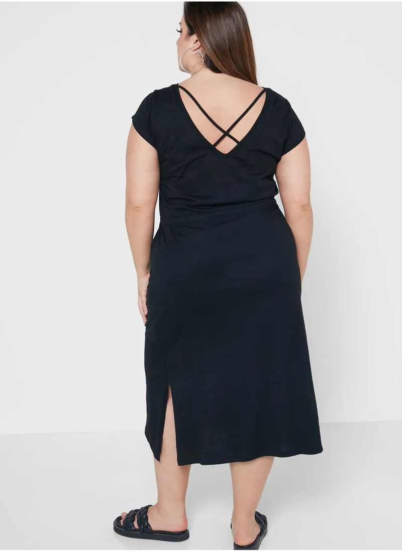 Only Carmakoma Tiered Knitted Dress