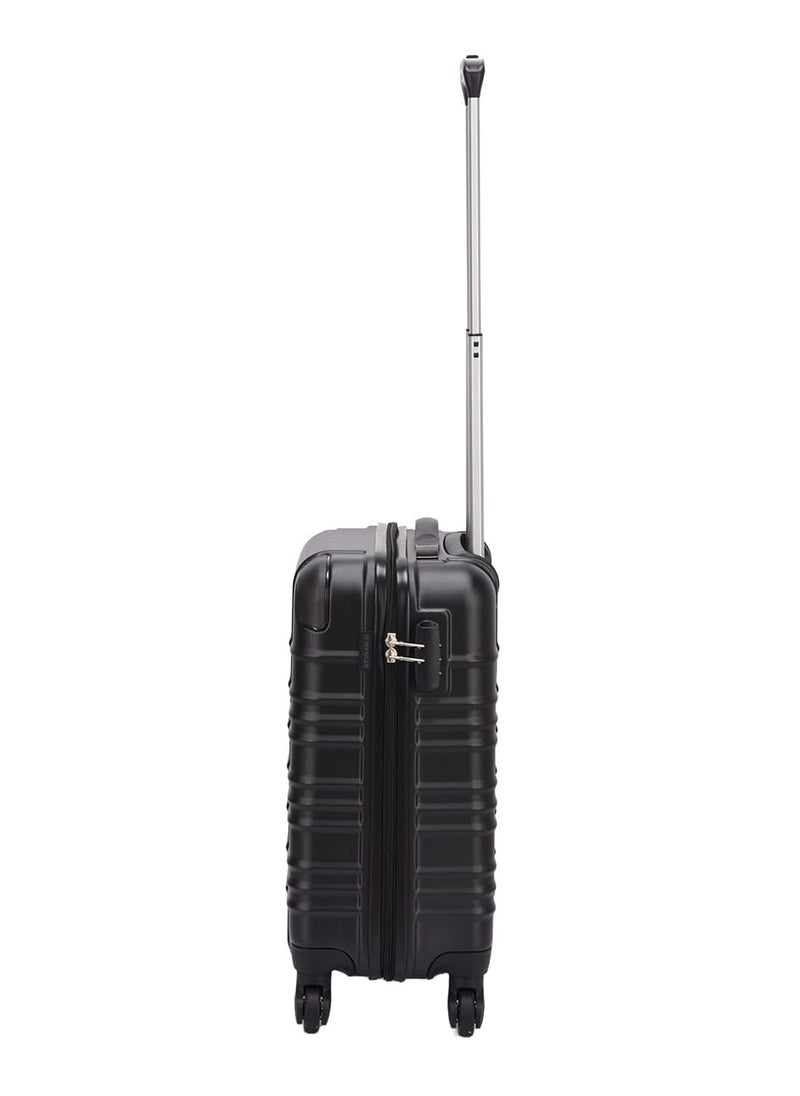 Amplar 3 Piece 53+65+75cm Hardside Non-Expandable Check-In Luggage Trolley Set Black - 653149