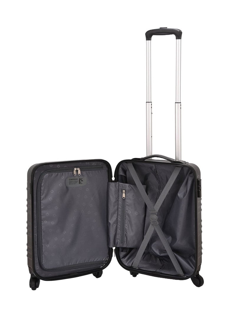 Amplar 3 Piece 53+65+75cm Hardside Non-Expandable Check-In Luggage Trolley Set Black - 653149