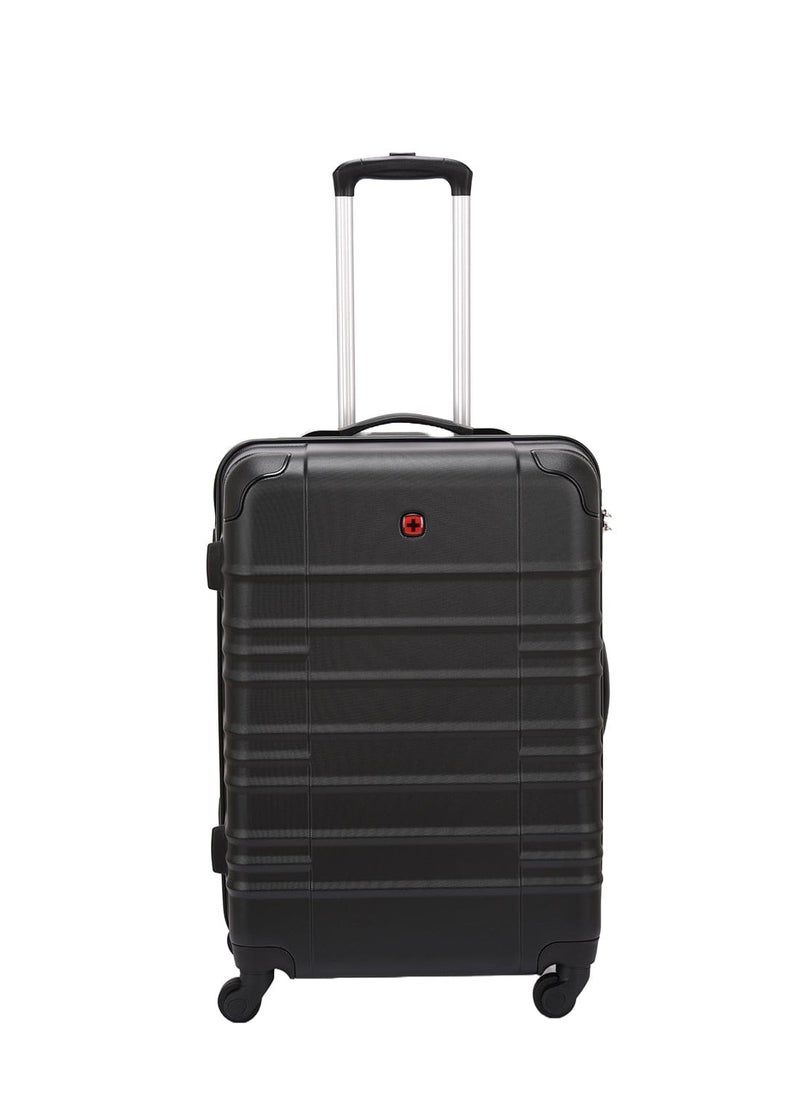 Amplar 3 Piece 53+65+75cm Hardside Non-Expandable Check-In Luggage Trolley Set Black - 653149
