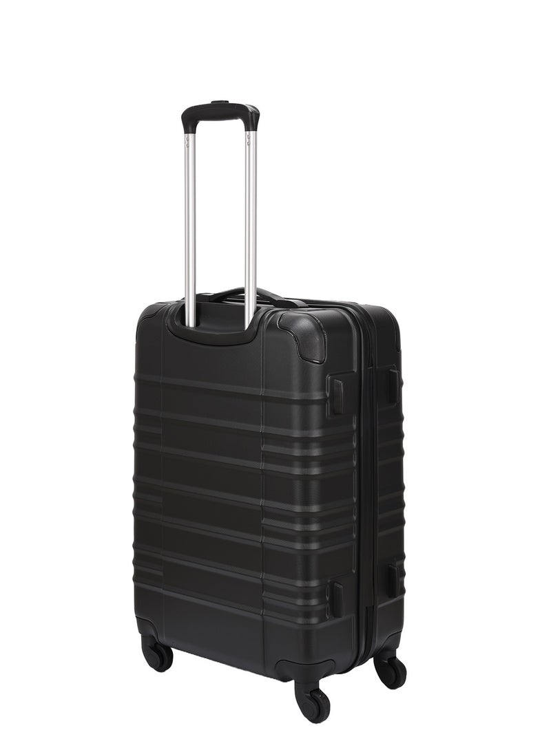 Amplar 3 Piece 53+65+75cm Hardside Non-Expandable Check-In Luggage Trolley Set Black - 653149