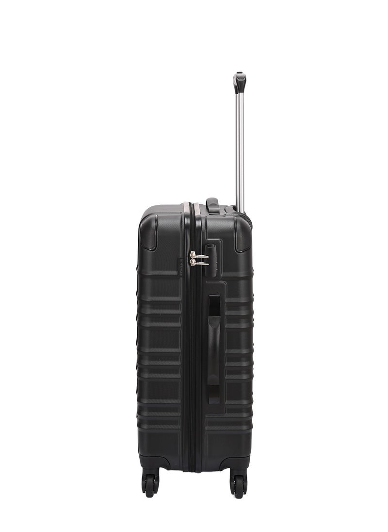 Amplar 3 Piece 53+65+75cm Hardside Non-Expandable Check-In Luggage Trolley Set Black - 653149
