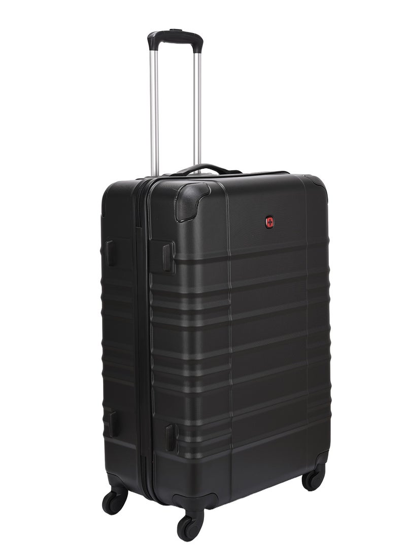Amplar 3 Piece 53+65+75cm Hardside Non-Expandable Check-In Luggage Trolley Set Black - 653149