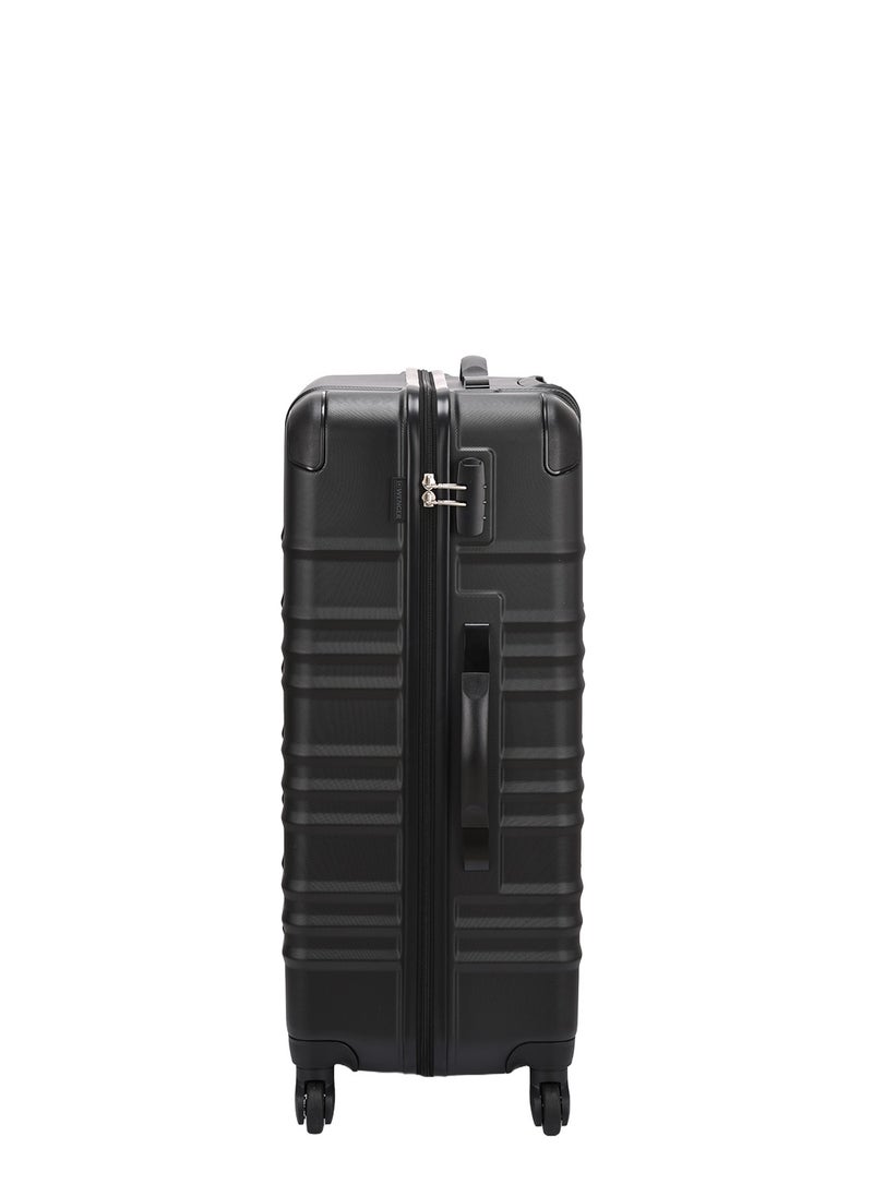 Amplar 3 Piece 53+65+75cm Hardside Non-Expandable Check-In Luggage Trolley Set Black - 653149