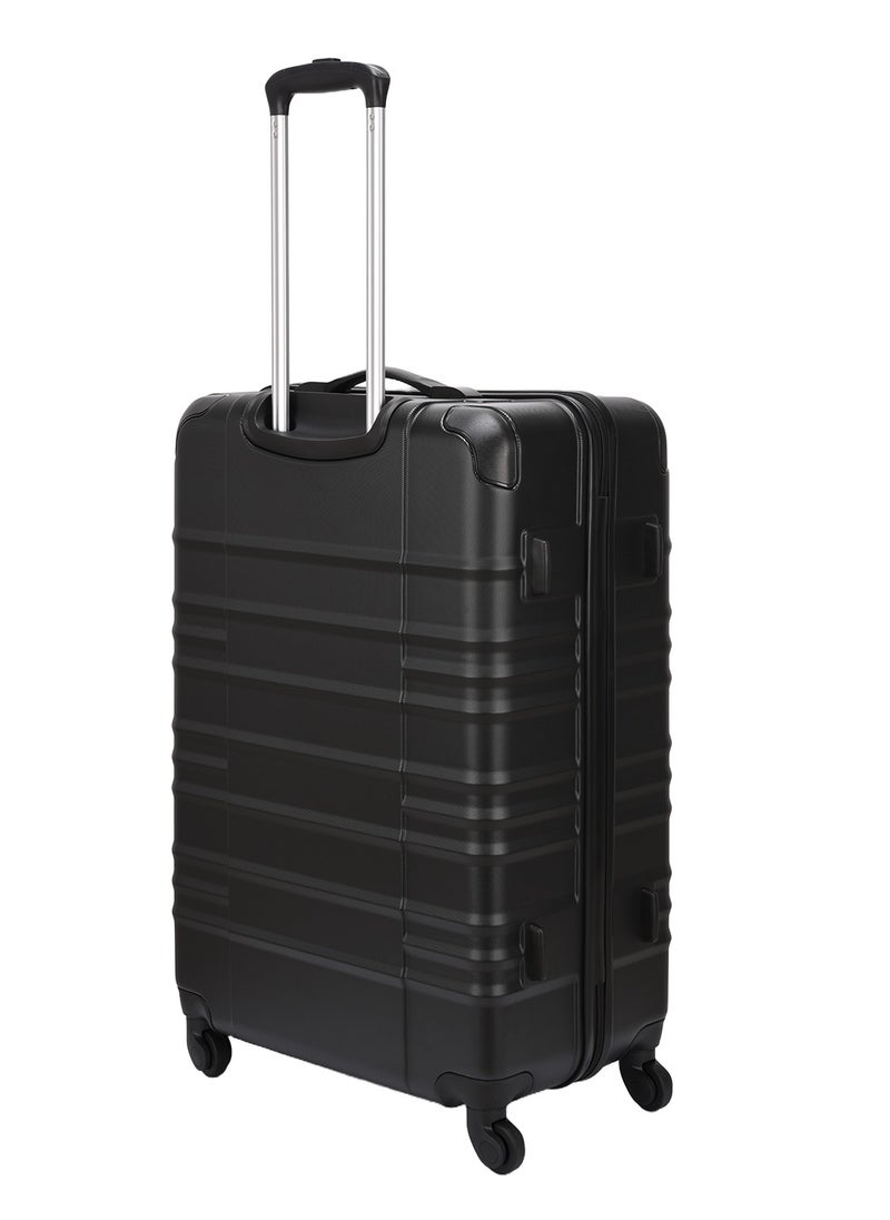 Amplar 3 Piece 53+65+75cm Hardside Non-Expandable Check-In Luggage Trolley Set Black - 653149